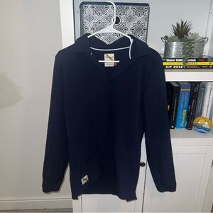 Tracksmith Pullover Collared Navy